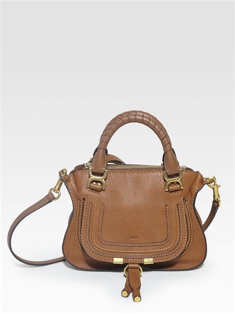 chloe mini marcie bag tan